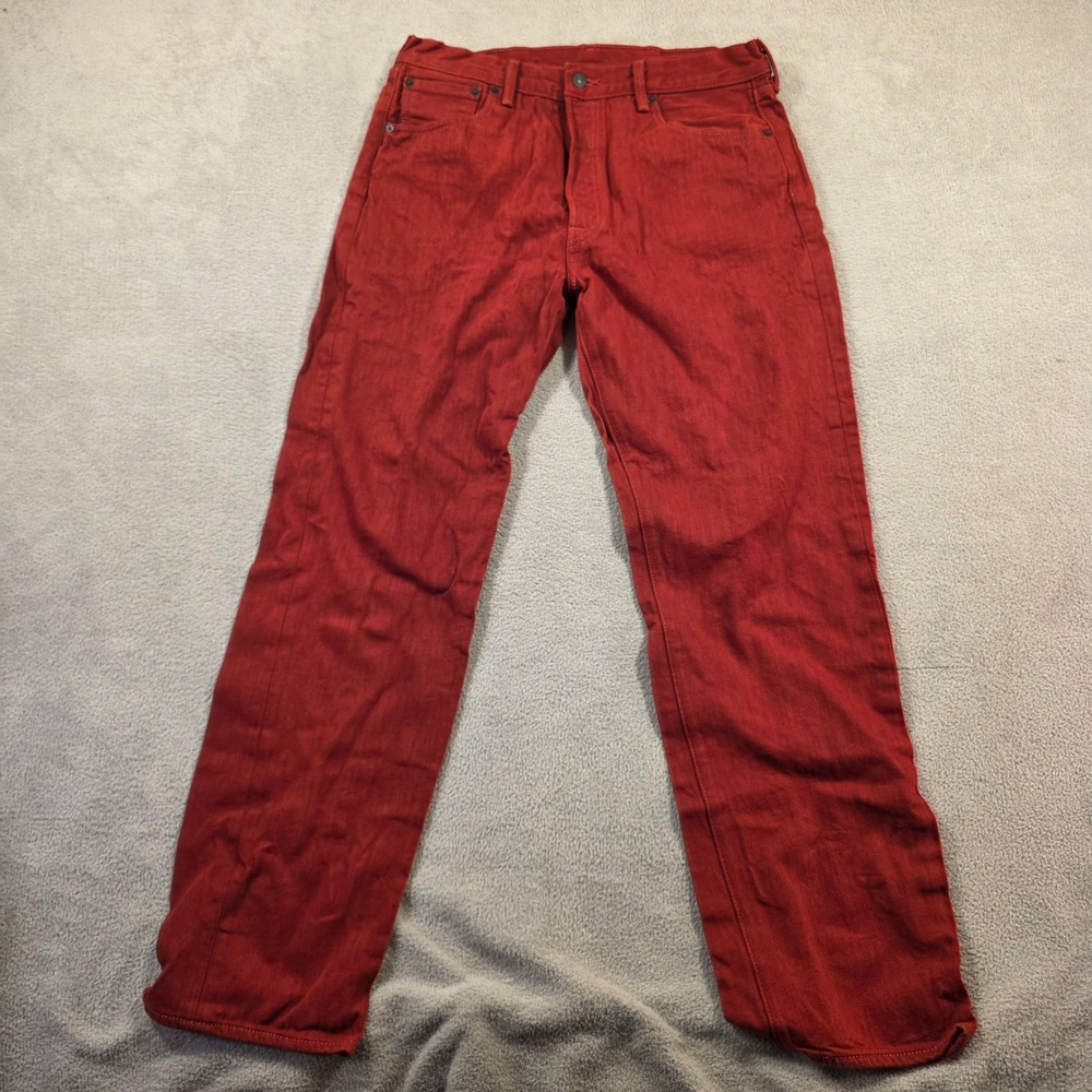 Levi's 501 Jeans Mens 36x34 (Fits 34x30) Red Original Straight Streetwear Y2K